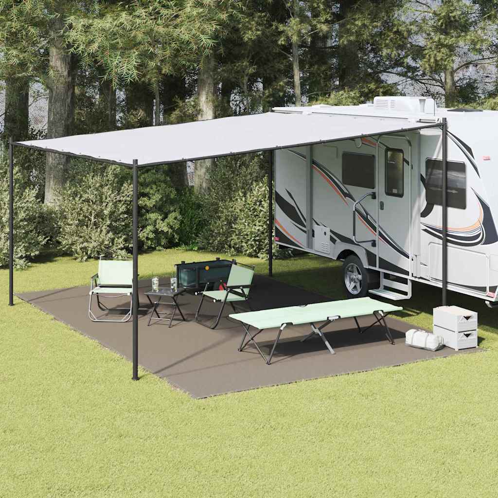 Teppi za šator Svijetlo siva 600 x 400 cm Polietilen