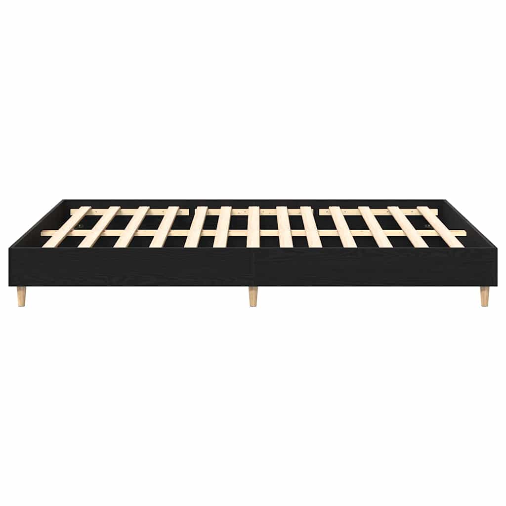Krevetna konstrukcija Crni hrast 203 x 143 x 25 cm
