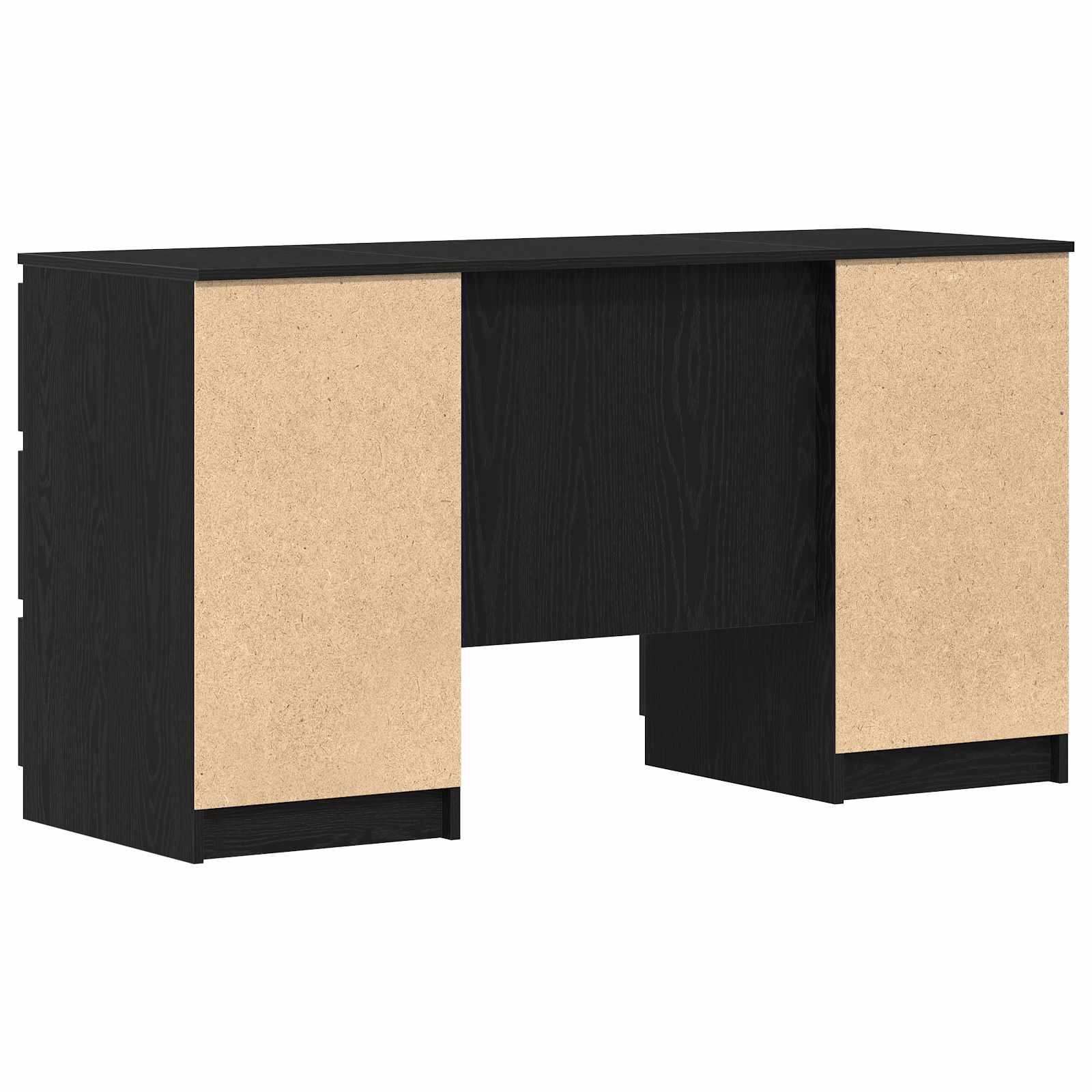 Stol s ladicama Crni hrast 140 x 50 x 76 cm Konstruirano drvo