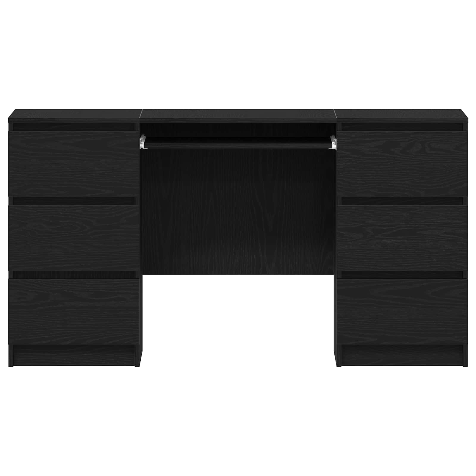 Stol s ladicama Crni hrast 140 x 50 x 76 cm Konstruirano drvo
