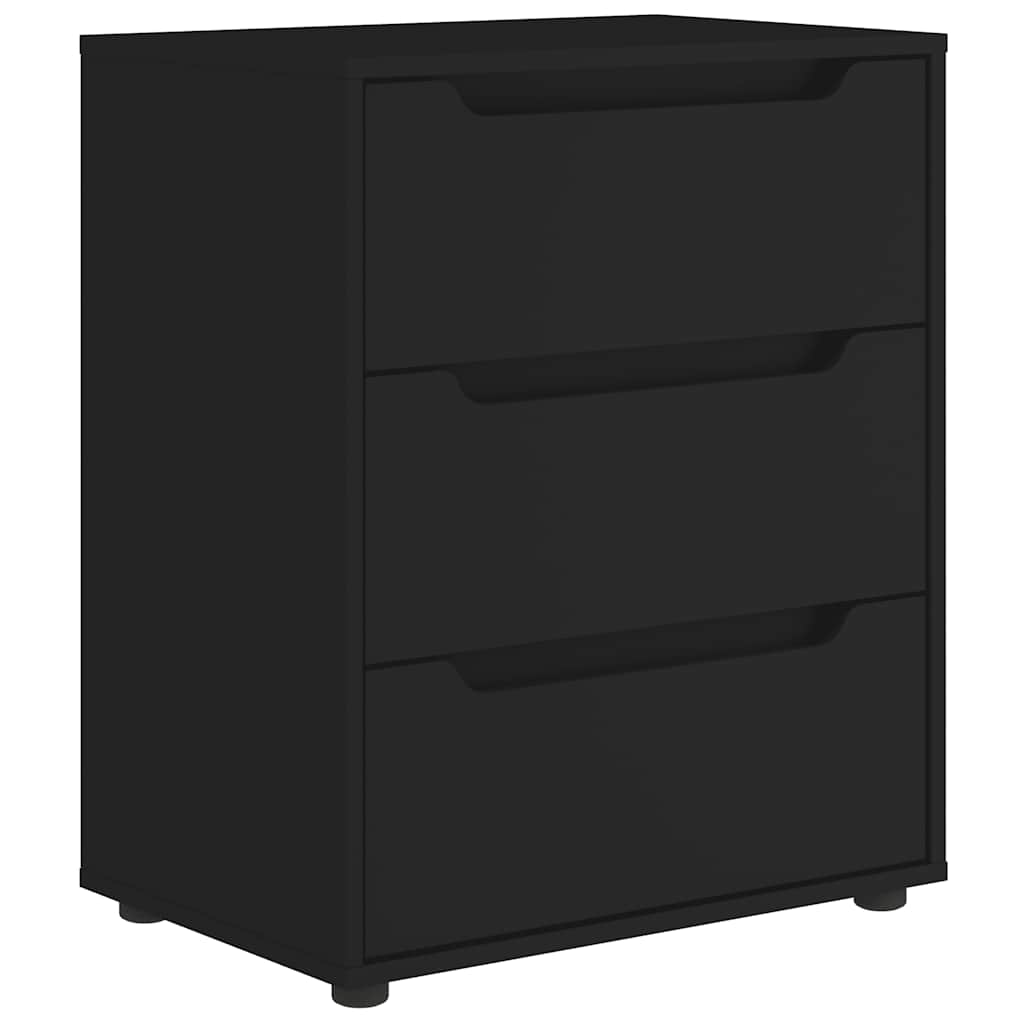 Komoda VISNES crna 60x40x73 cm izrađeno drvo