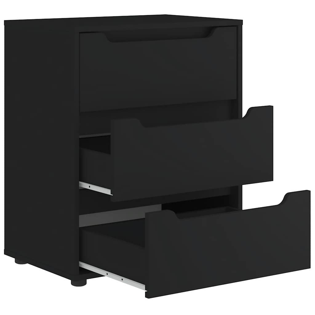 Komoda VISNES crna 60x40x73 cm izrađeno drvo
