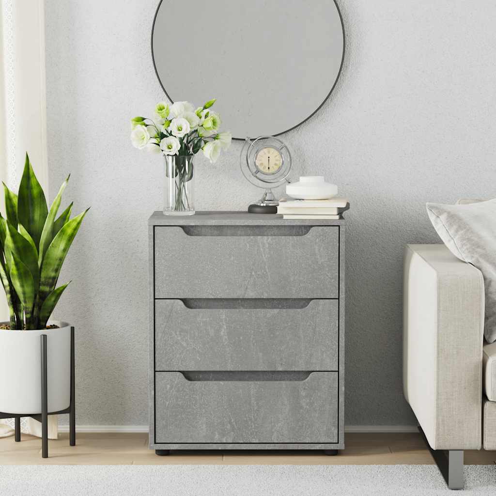 Komoda VISNES beton siva 60x40x73 cm konstruirano drvo