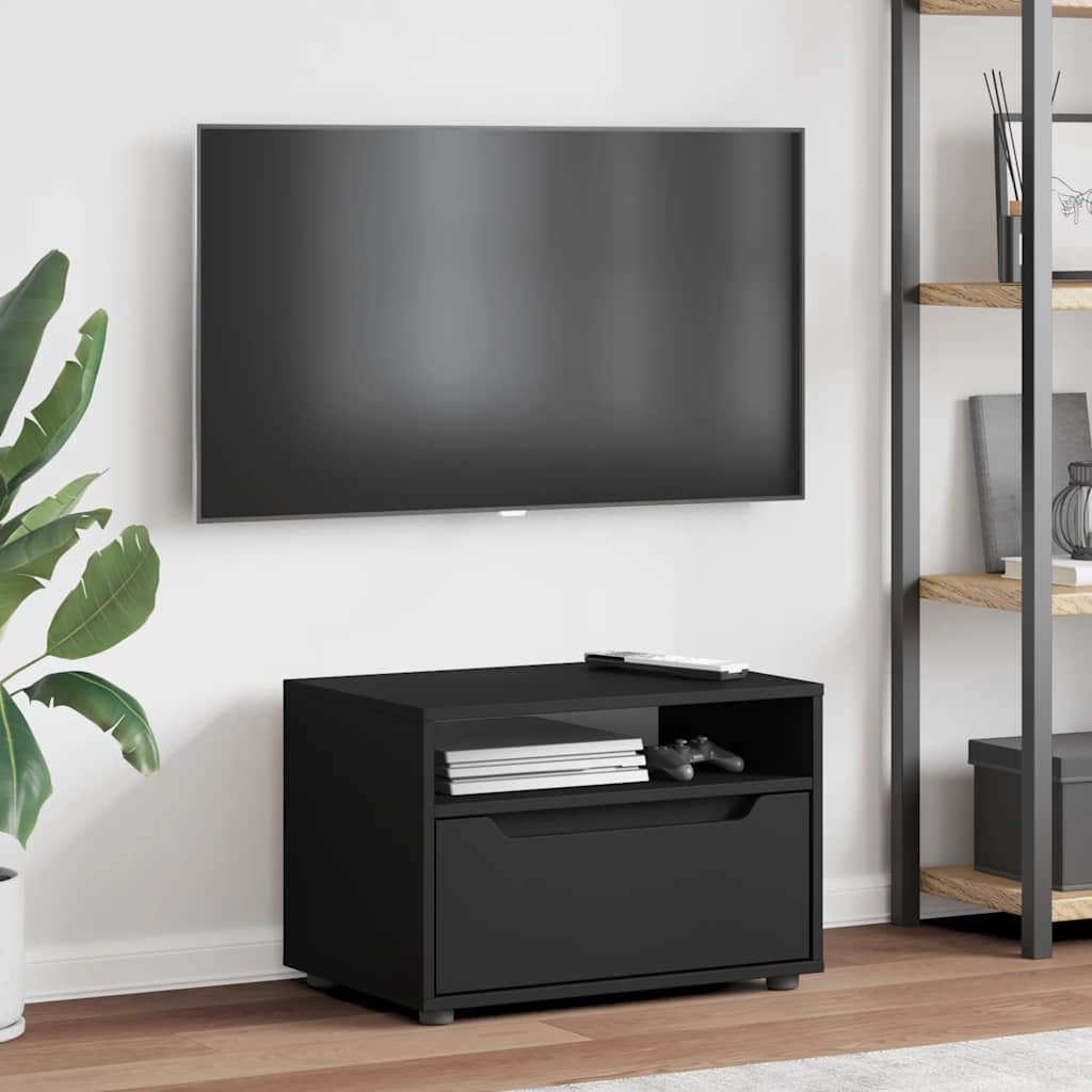 TV ormarić VISNES crni 60x40x38 cm izrađeno drvo