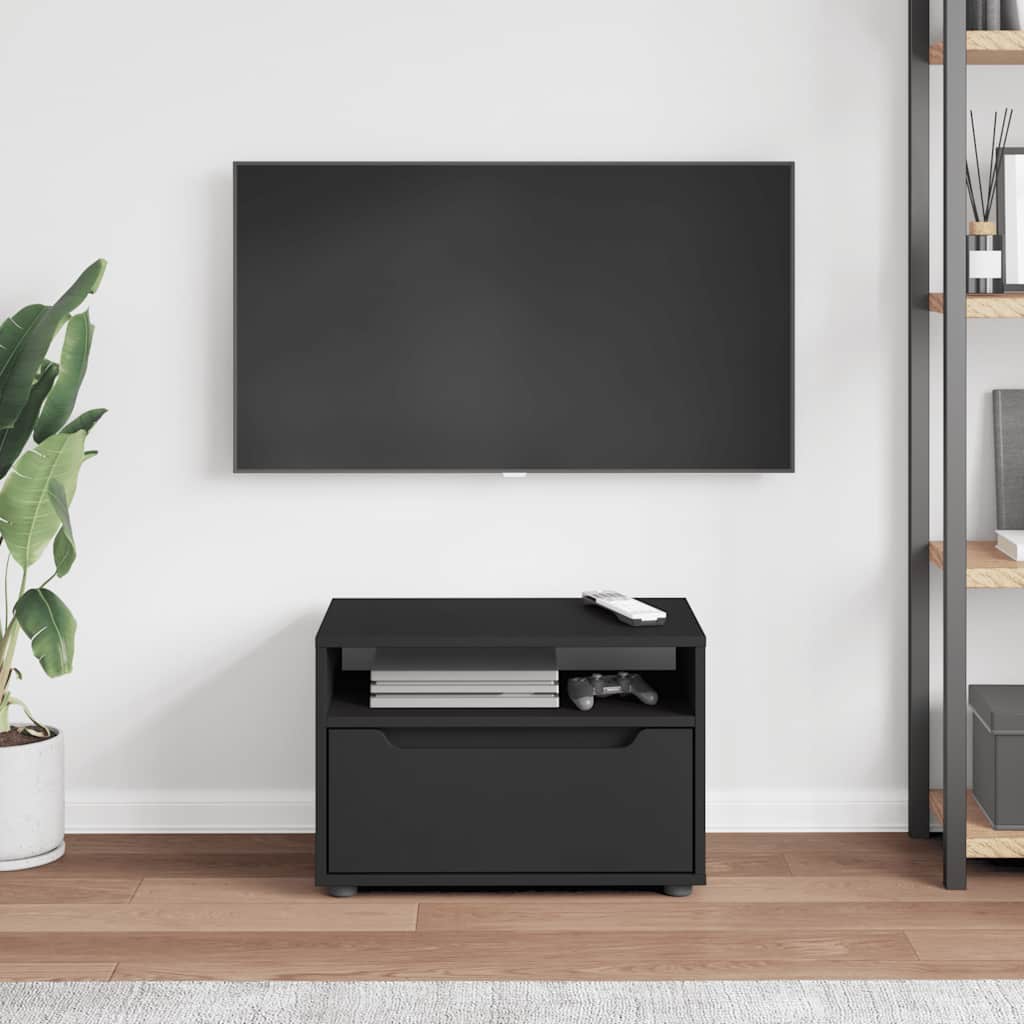 TV ormarić VISNES crni 60x40x38 cm izrađeno drvo