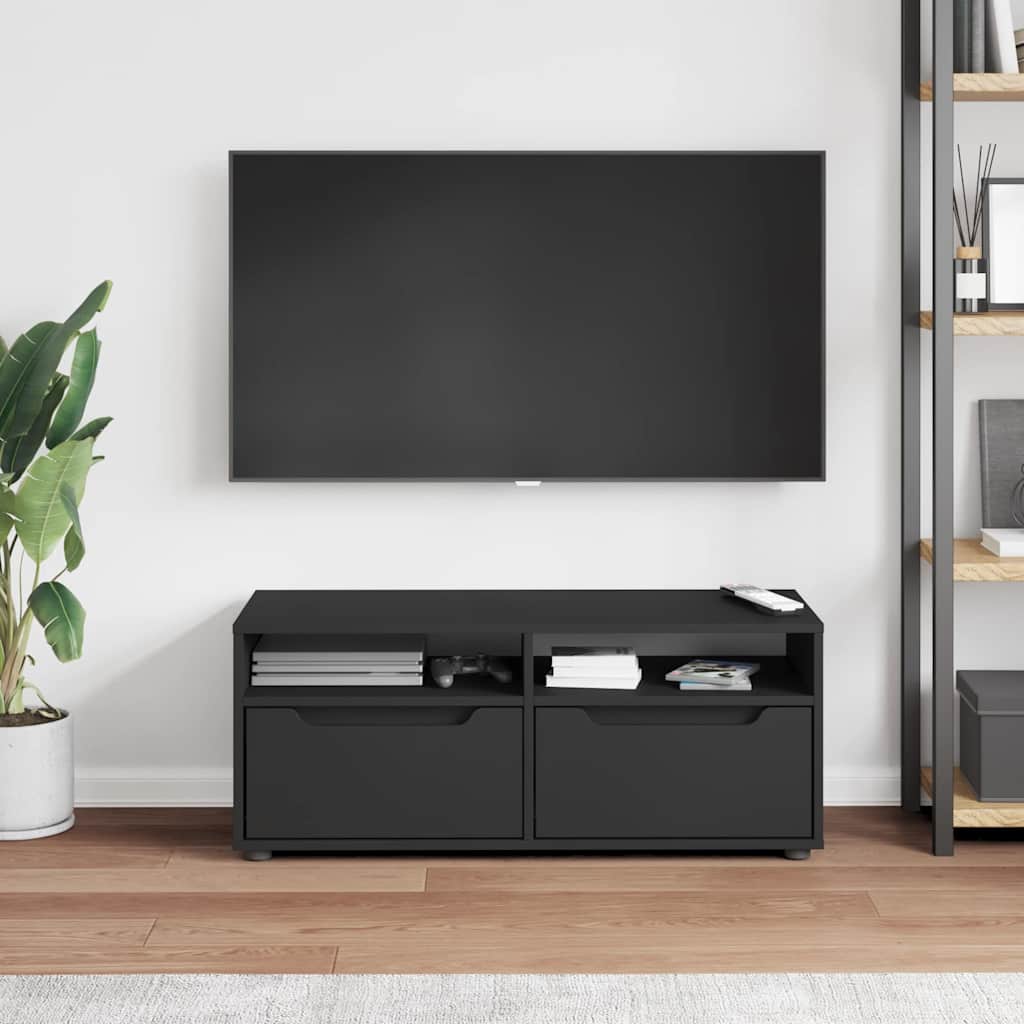 TV ormarić VISNES crni 100x40x38 cm izrađeno drvo