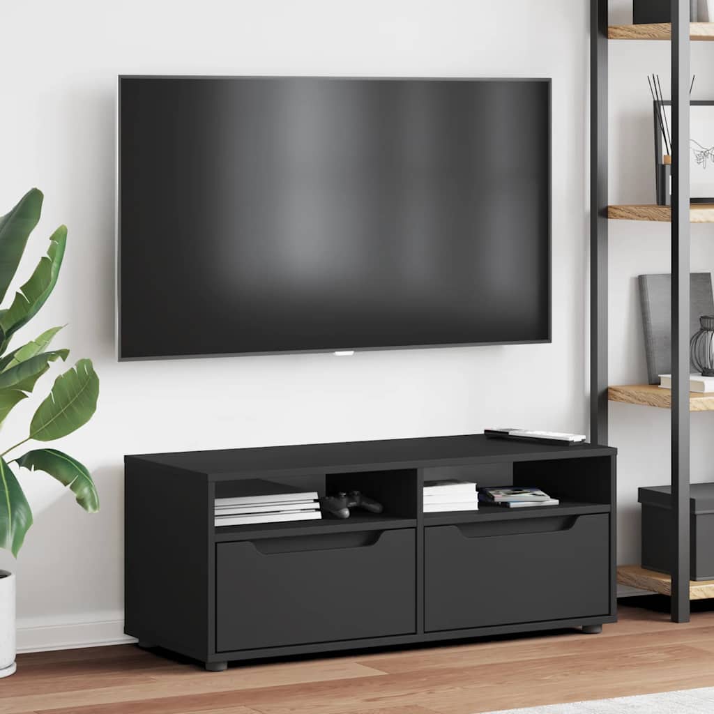 TV ormarić VISNES crni 100x40x38 cm izrađeno drvo