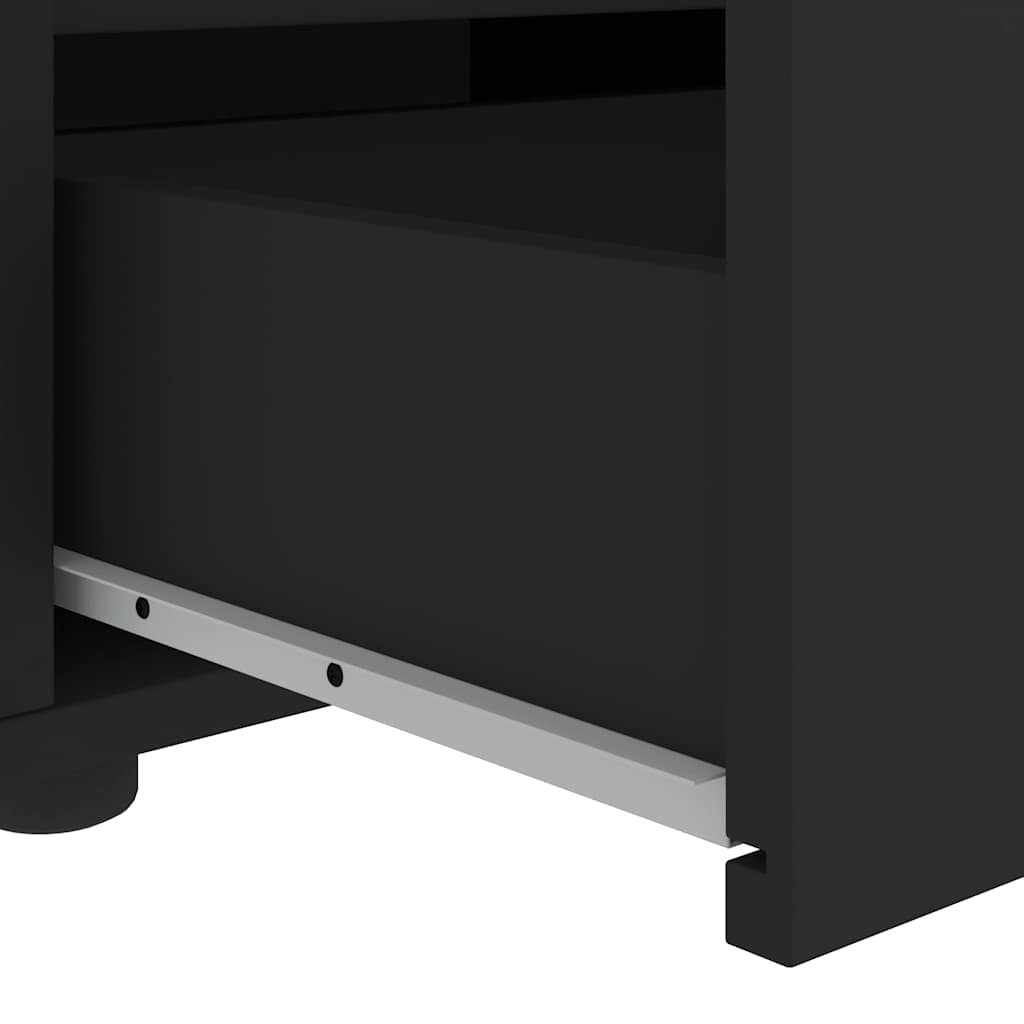 TV ormarić VISNES crni 100x40x38 cm izrađeno drvo