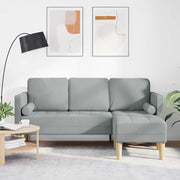 Set sofe s jastukom Svijetlo siva Poliester