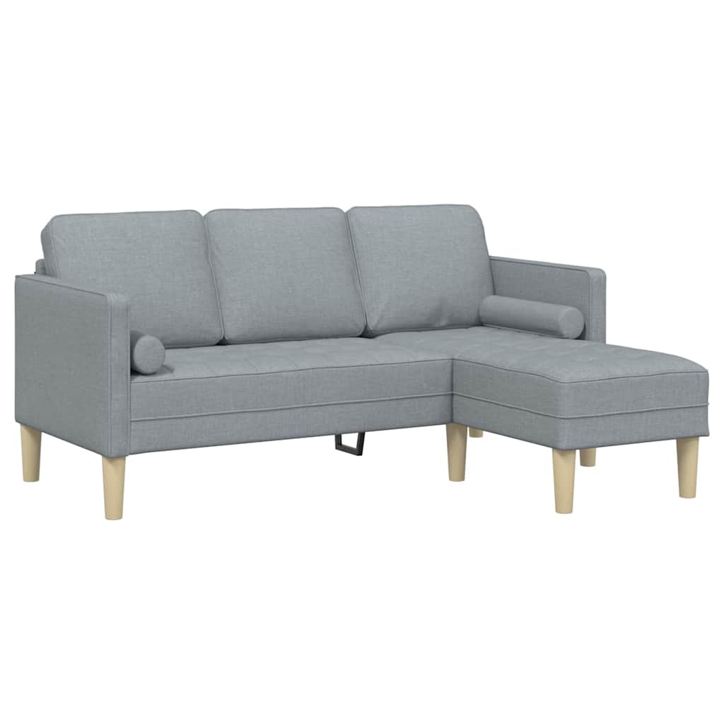 Set sofe s jastukom Svijetlo siva Poliester