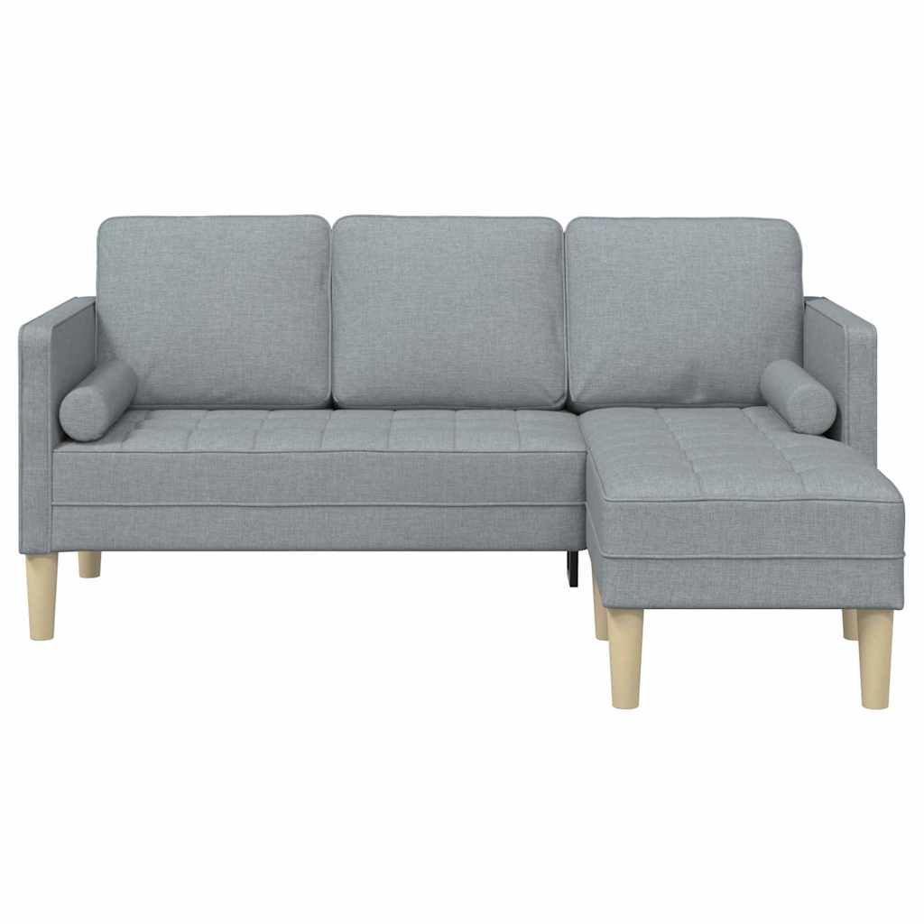 Set sofe s jastukom Svijetlo siva Poliester