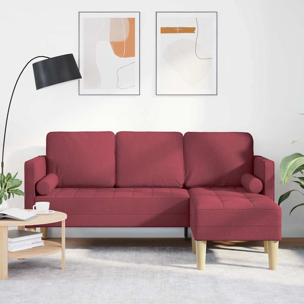 Set sofe s jastukom Vinska crvena Poliester