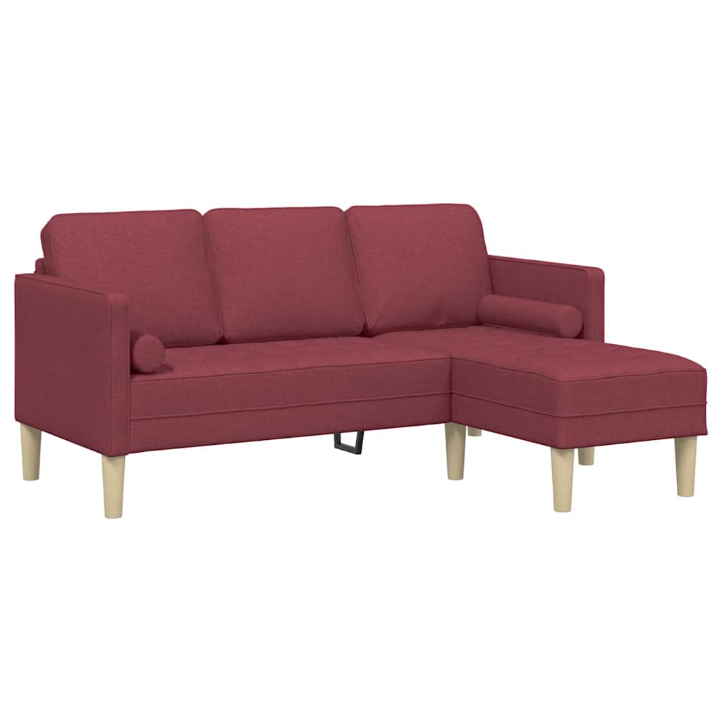 Set sofe s jastukom Vinska crvena Poliester