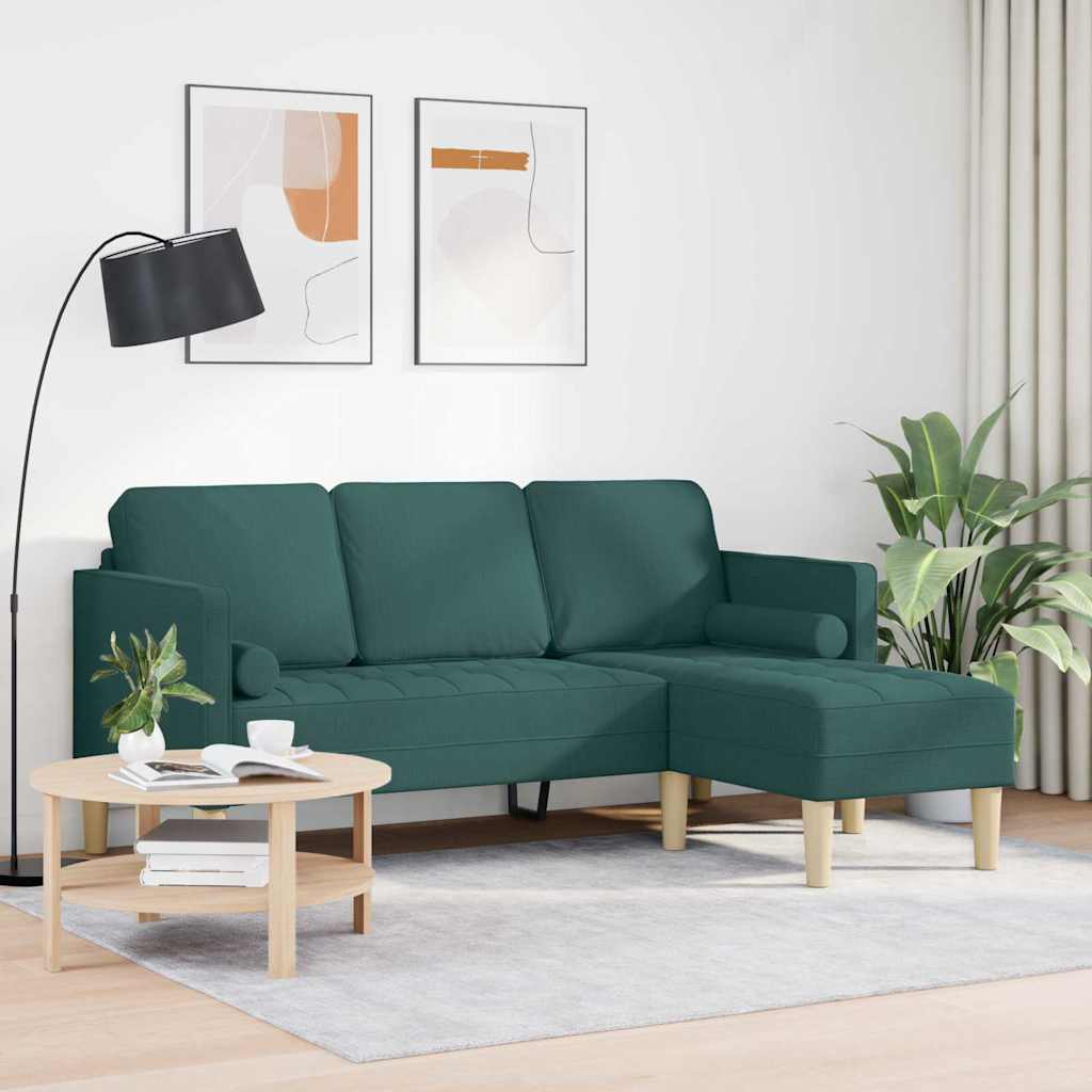 Set sofe s jastukom Tamnozelena Poliester