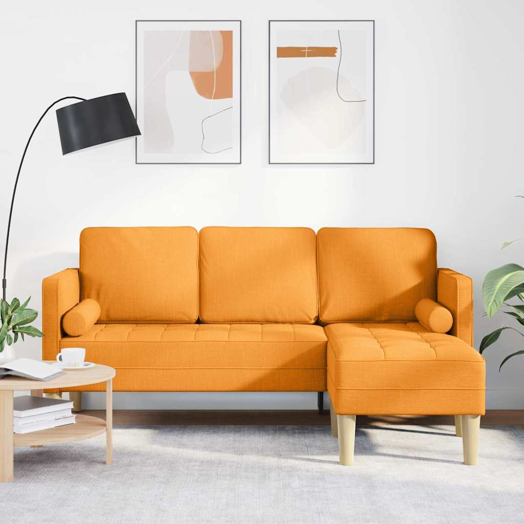 Set sofe s jastukom Tamno žuta Poliester