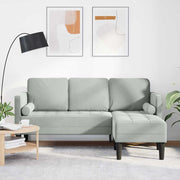 Set sofe s jastukom Svijetlo siva Poliester