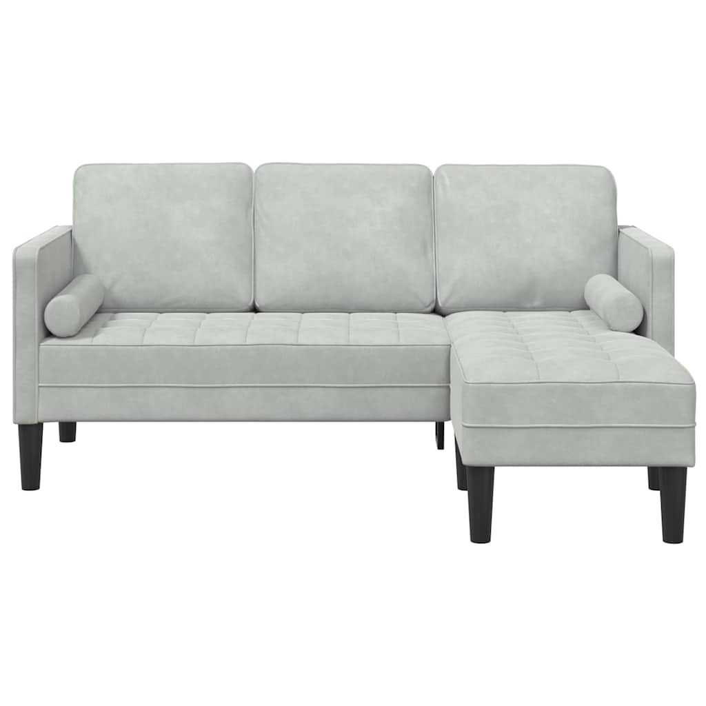 Set sofe s jastukom Svijetlo siva Poliester