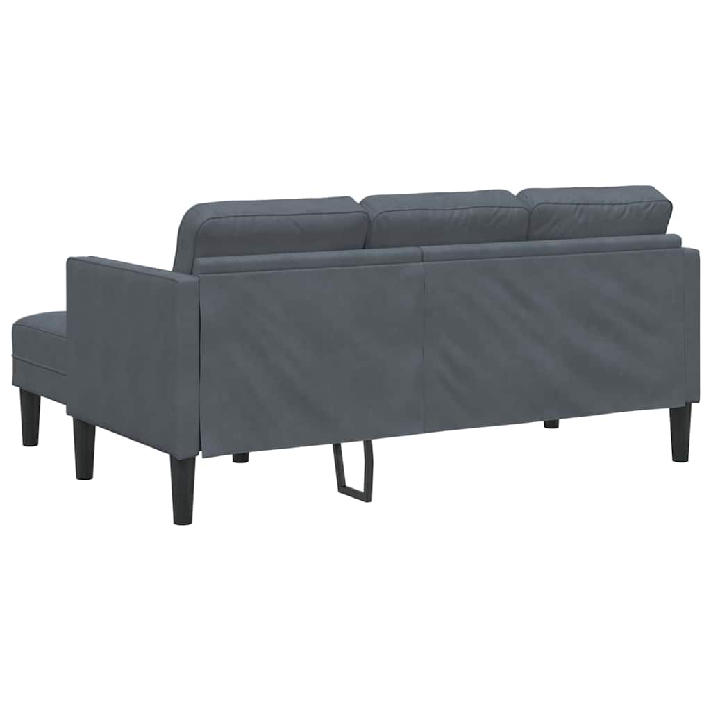Set sofe s jastukom Tamno siva Poliester