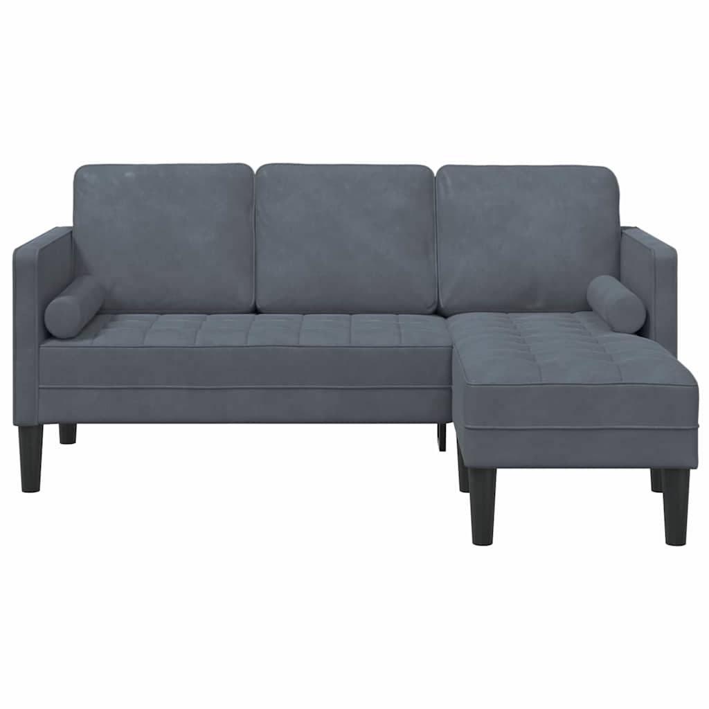 Set sofe s jastukom Tamno siva Poliester