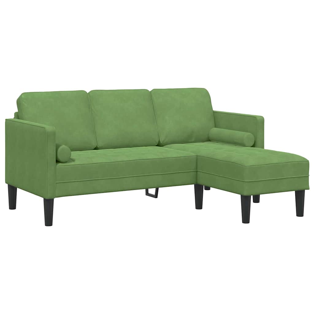 Set sofe s jastukom Svijetlo zelena Poliester