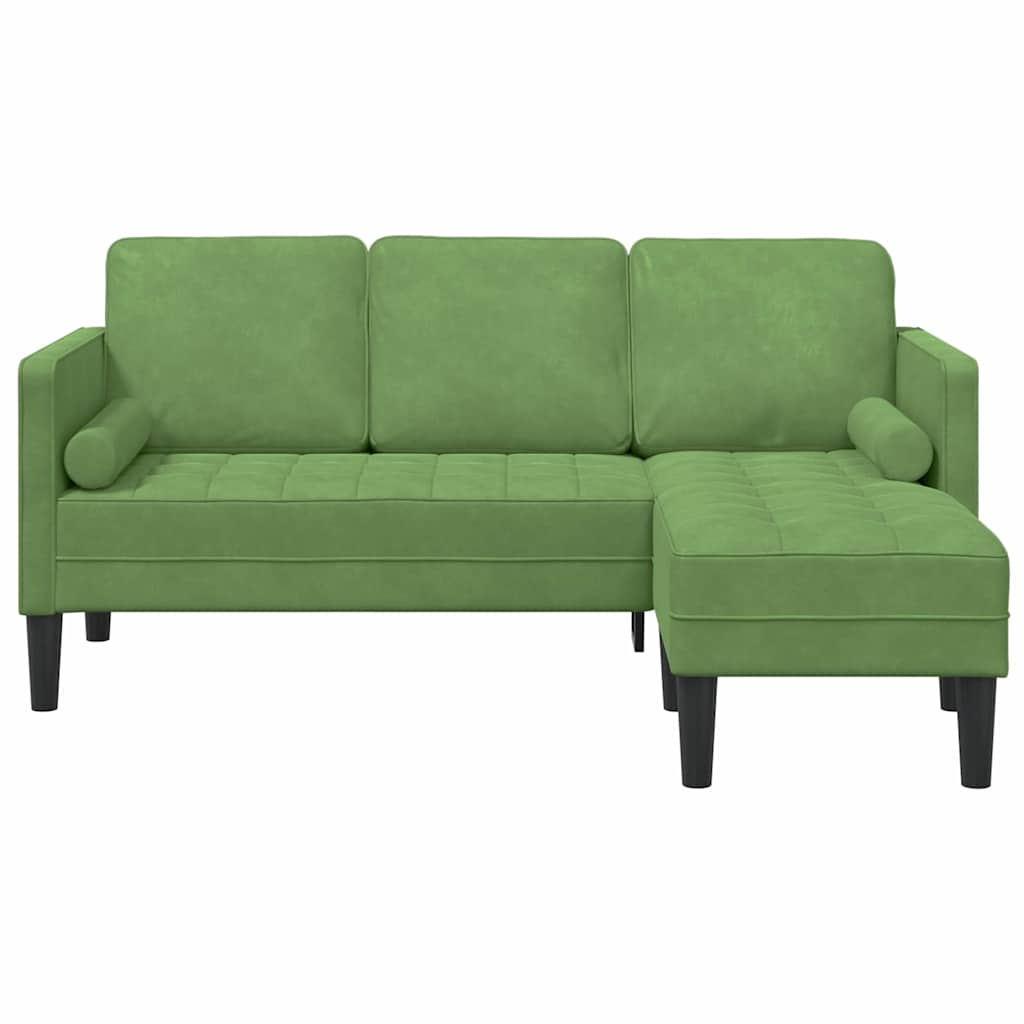 Set sofe s jastukom Svijetlo zelena Poliester