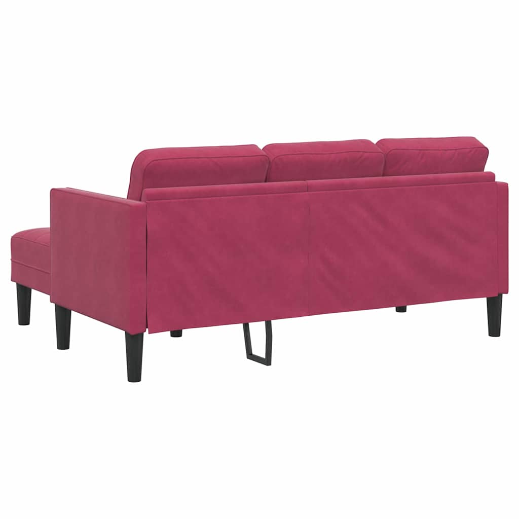 Set sofe s jastukom Vinska crvena Poliester