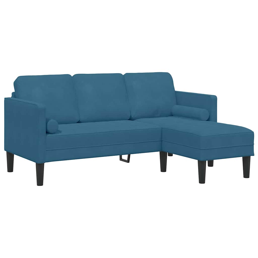 Set sofe s jastukom Plava Poliester