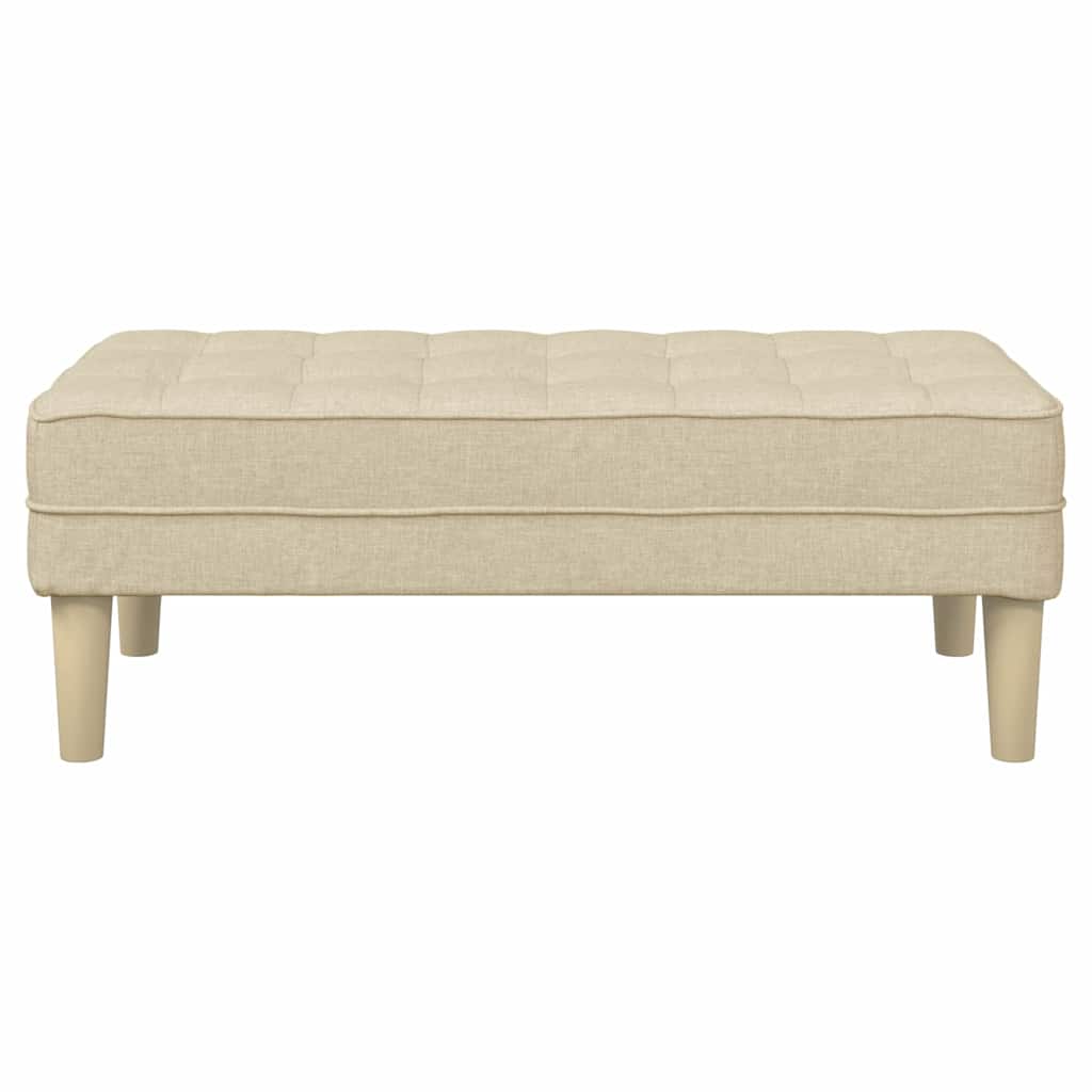 klupa s jastukom Krema 113 x 57 x 39 cm tkanina