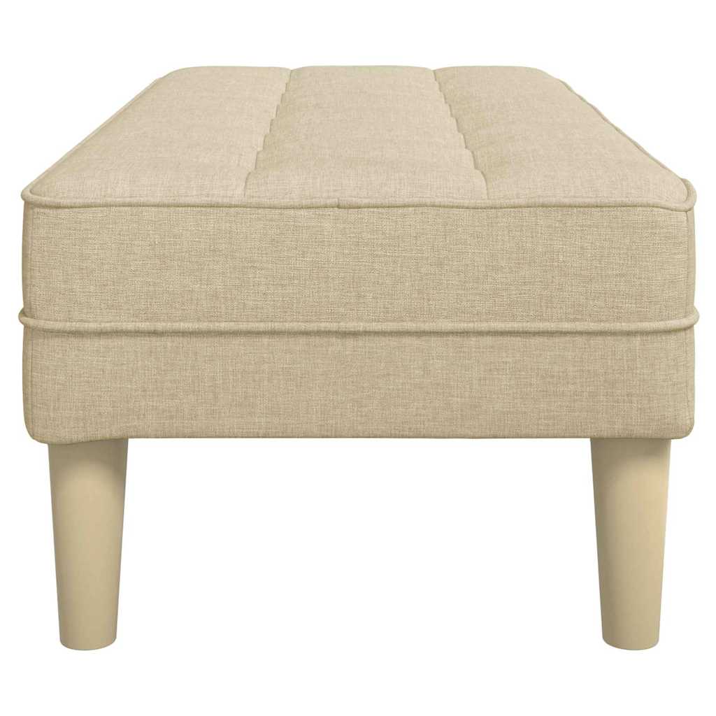klupa s jastukom Krema 113 x 57 x 39 cm tkanina