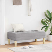klupa s jastukom Oblačnosiva 113 x 57 x 39 cm tkanina