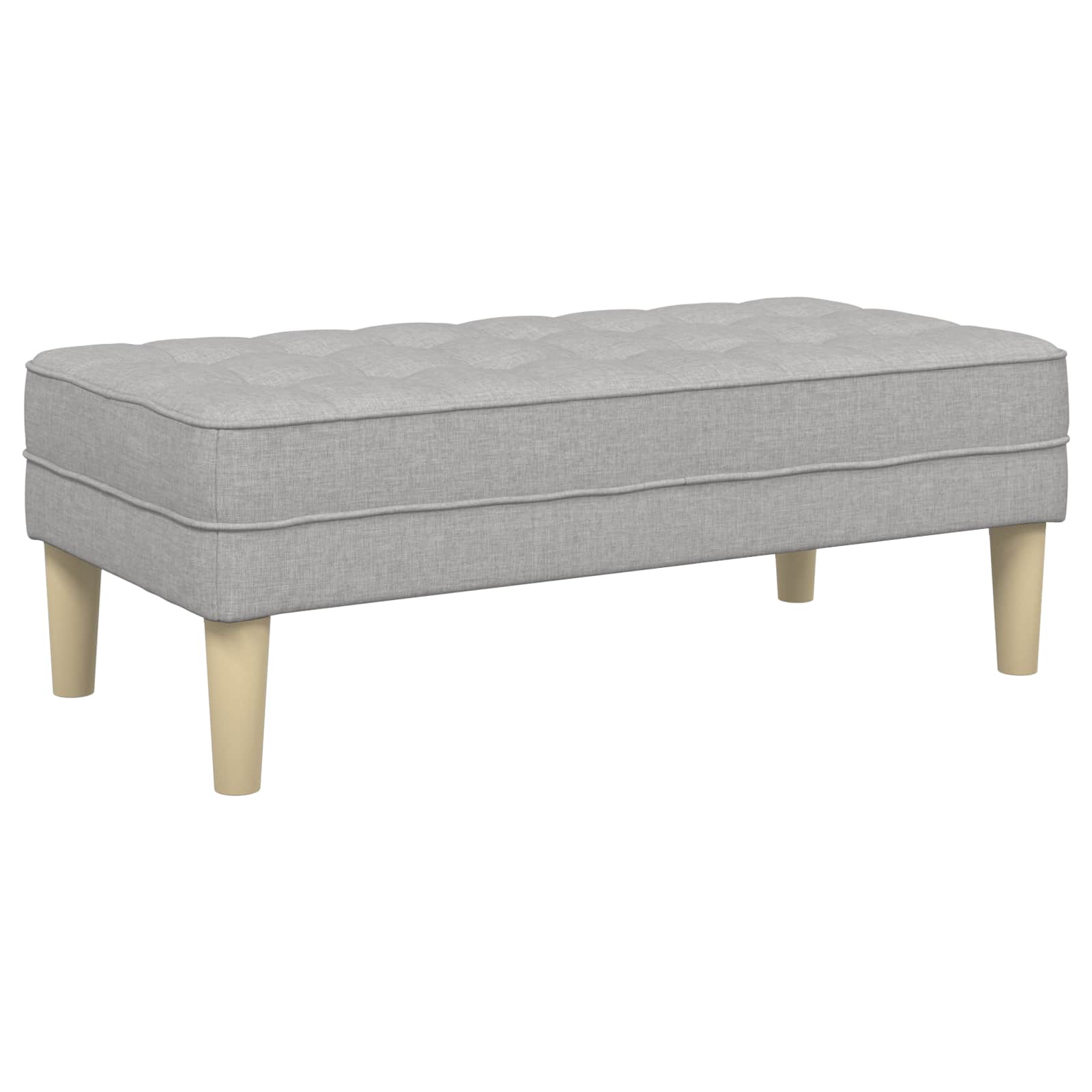 klupa s jastukom Oblačnosiva 113 x 57 x 39 cm tkanina
