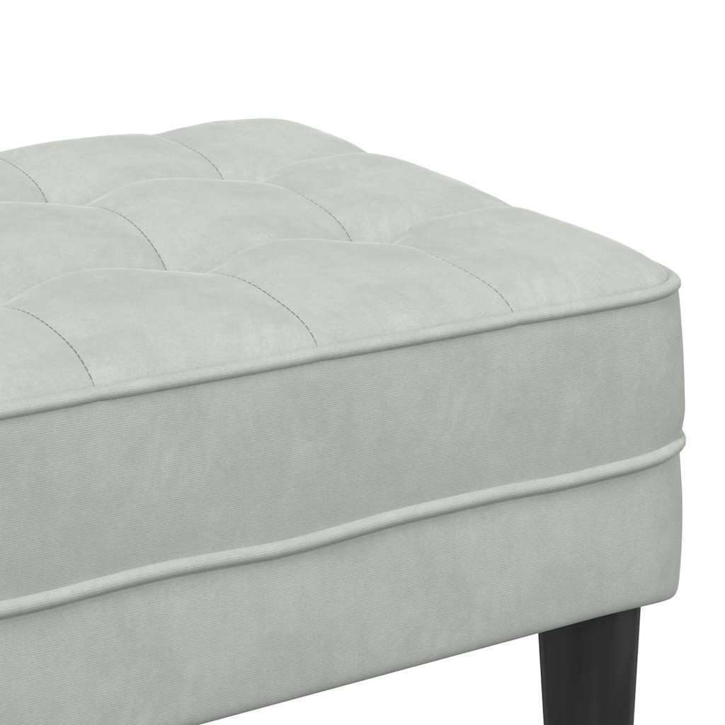klupa s jastukom Svijetlo siva 113 x 57 x 39 cm Baršun