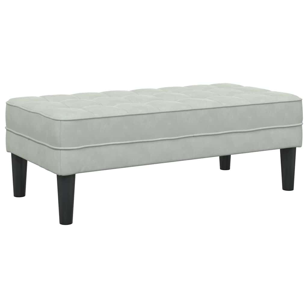 klupa s jastukom Svijetlo siva 113 x 57 x 39 cm Baršun