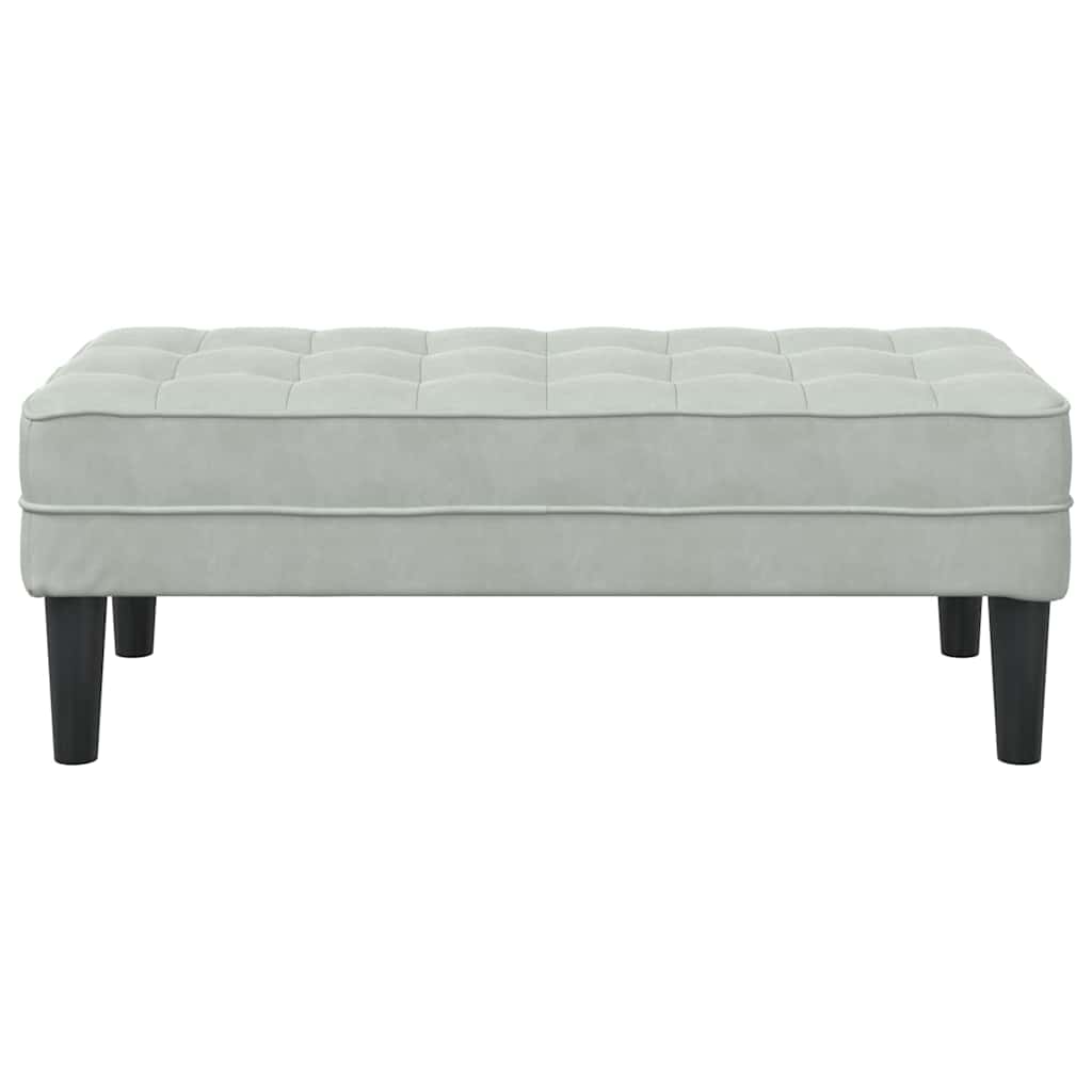 klupa s jastukom Svijetlo siva 113 x 57 x 39 cm Baršun