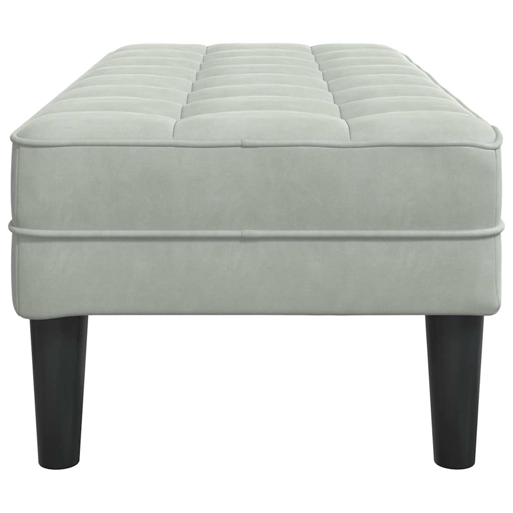 klupa s jastukom Svijetlo siva 113 x 57 x 39 cm Baršun