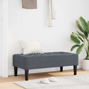 klupa s jastukom Tamno siva 113 x 57 x 39 cm Baršun