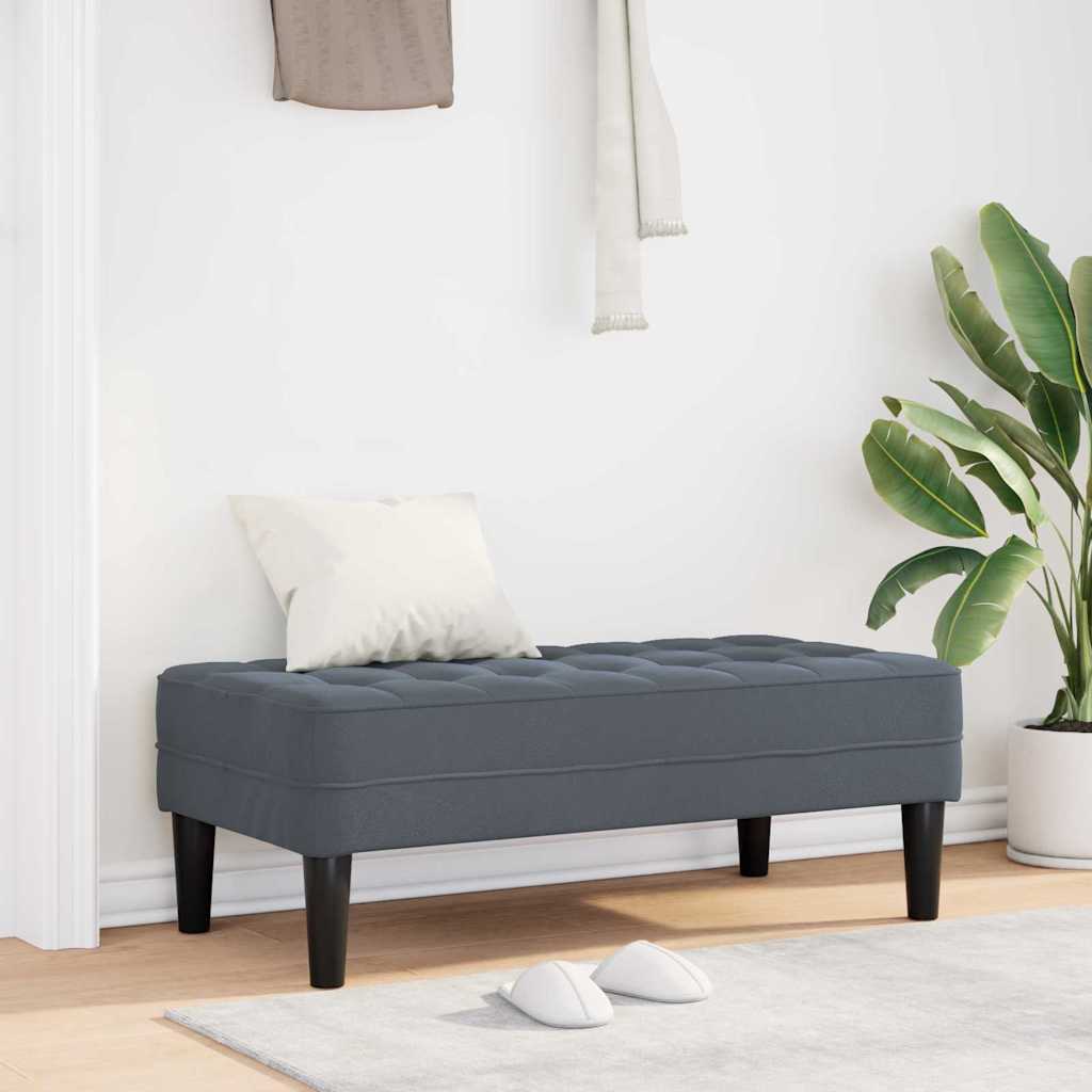 klupa s jastukom Tamno siva 113 x 57 x 39 cm Baršun