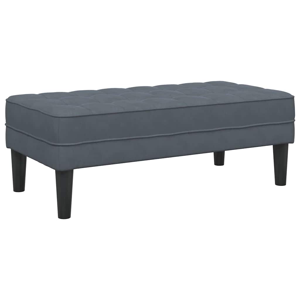 klupa s jastukom Tamno siva 113 x 57 x 39 cm Baršun