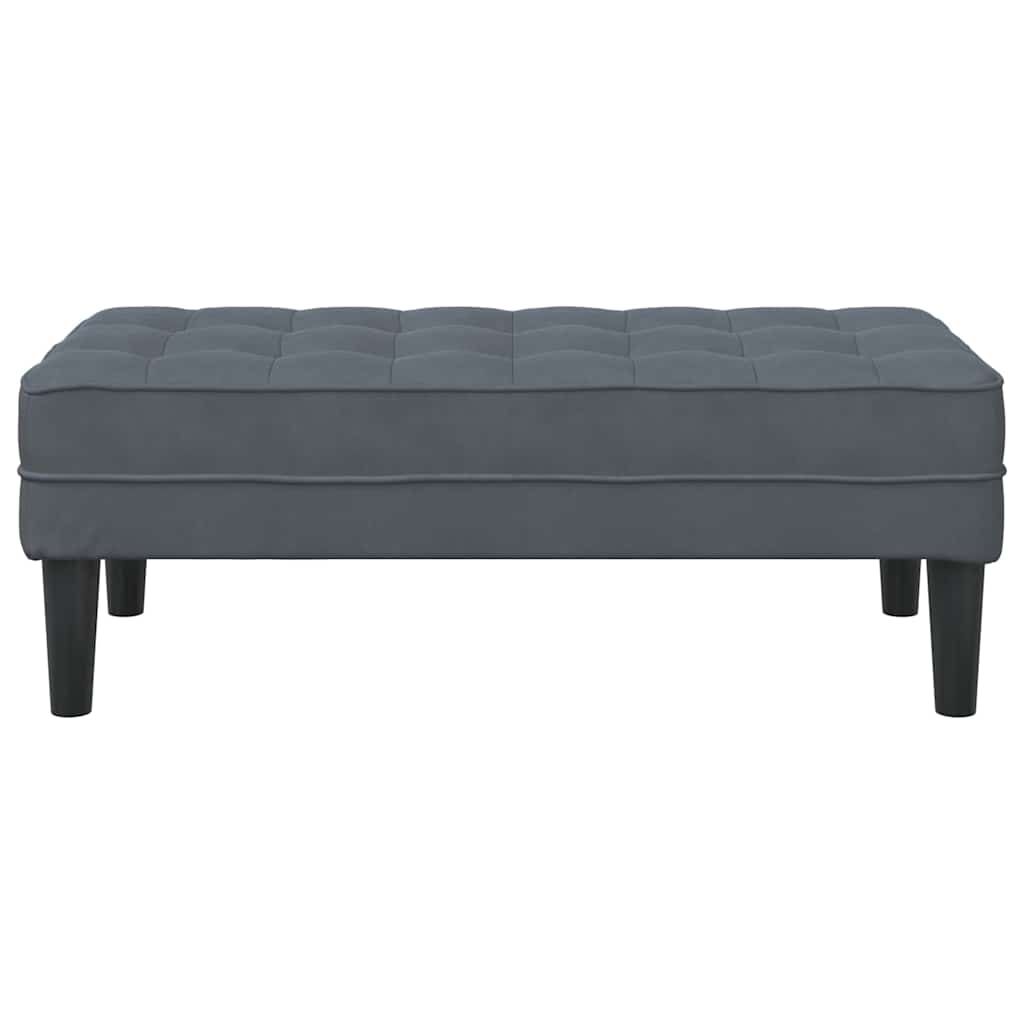 klupa s jastukom Tamno siva 113 x 57 x 39 cm Baršun