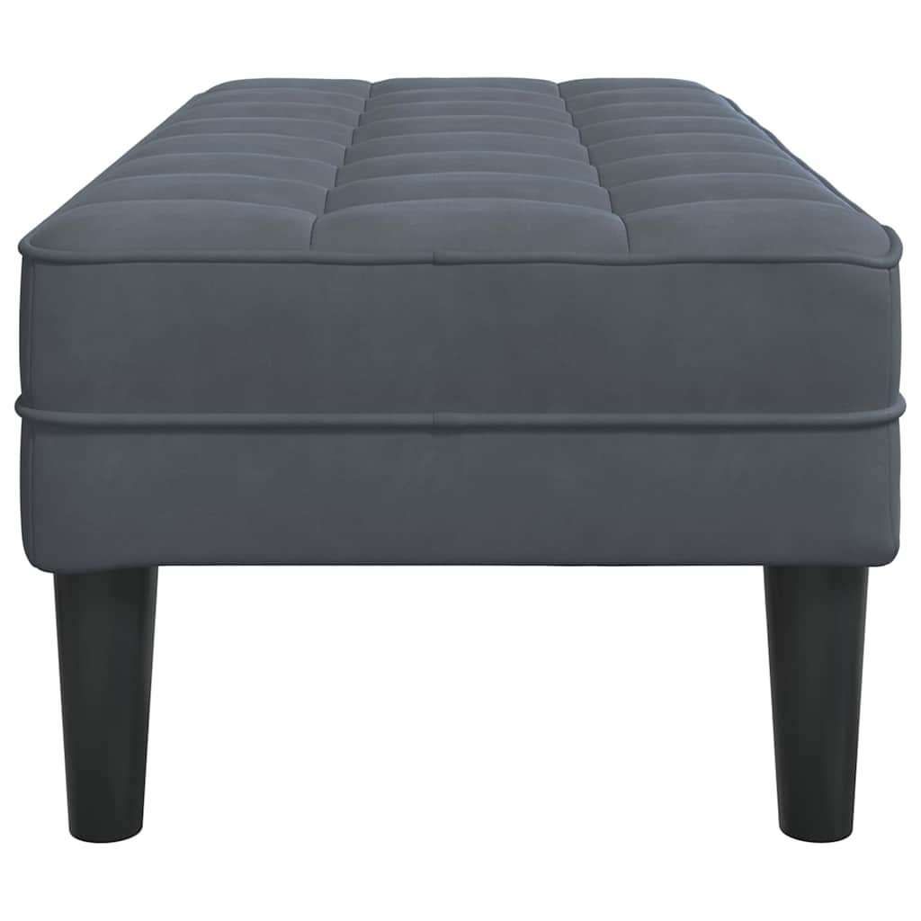 klupa s jastukom Tamno siva 113 x 57 x 39 cm Baršun
