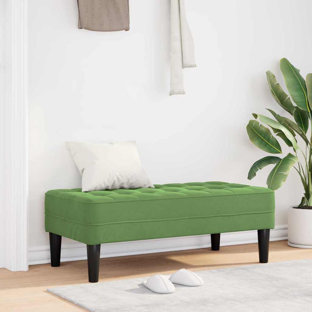 klupa s jastukom Svijetlo zelena 113 x 57 x 39 cm Baršun