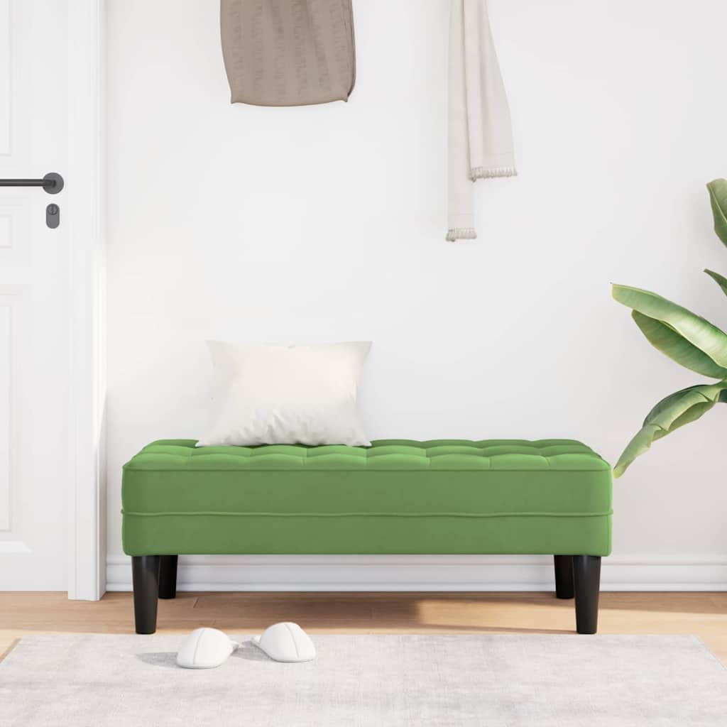klupa s jastukom Svijetlo zelena 113 x 57 x 39 cm Baršun