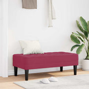 klupa s jastukom Vinska crvena 113 x 57 x 39 cm Baršun