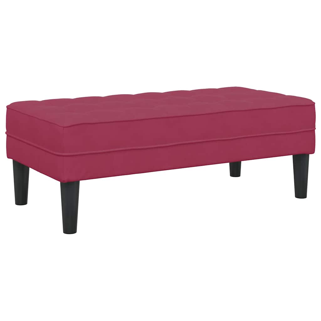 klupa s jastukom Vinska crvena 113 x 57 x 39 cm Baršun