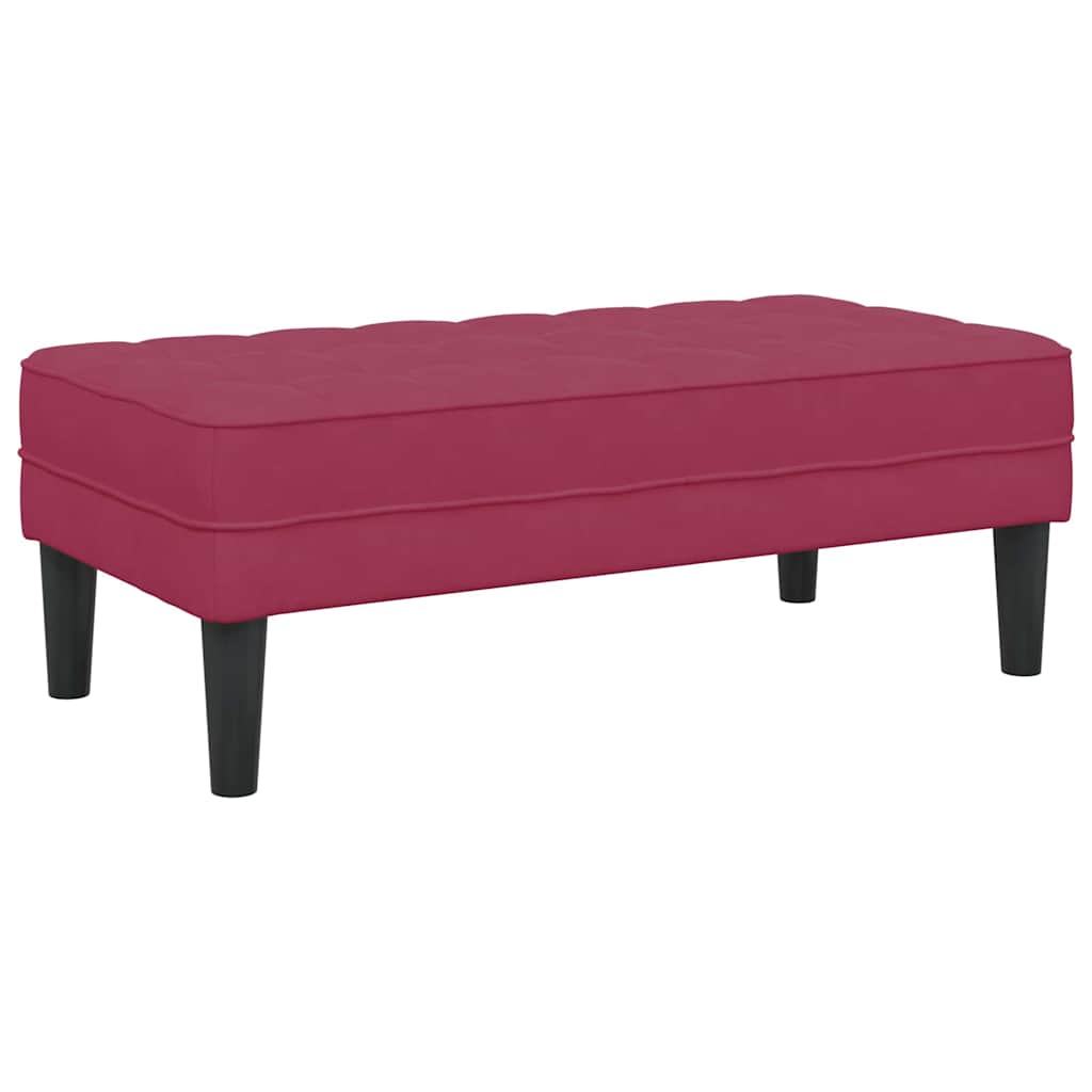 klupa s jastukom Vinska crvena 113 x 57 x 39 cm Baršun