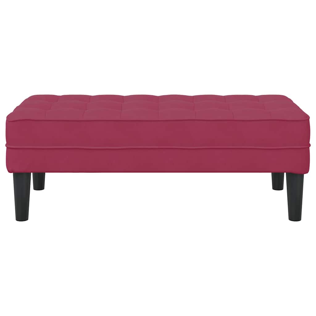 klupa s jastukom Vinska crvena 113 x 57 x 39 cm Baršun