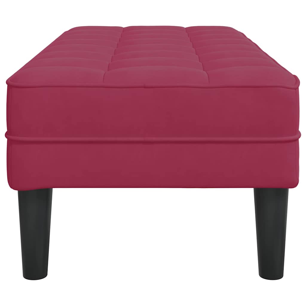 klupa s jastukom Vinska crvena 113 x 57 x 39 cm Baršun