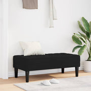 klupa s jastukom Crna 113 x 57 x 39 cm Baršun