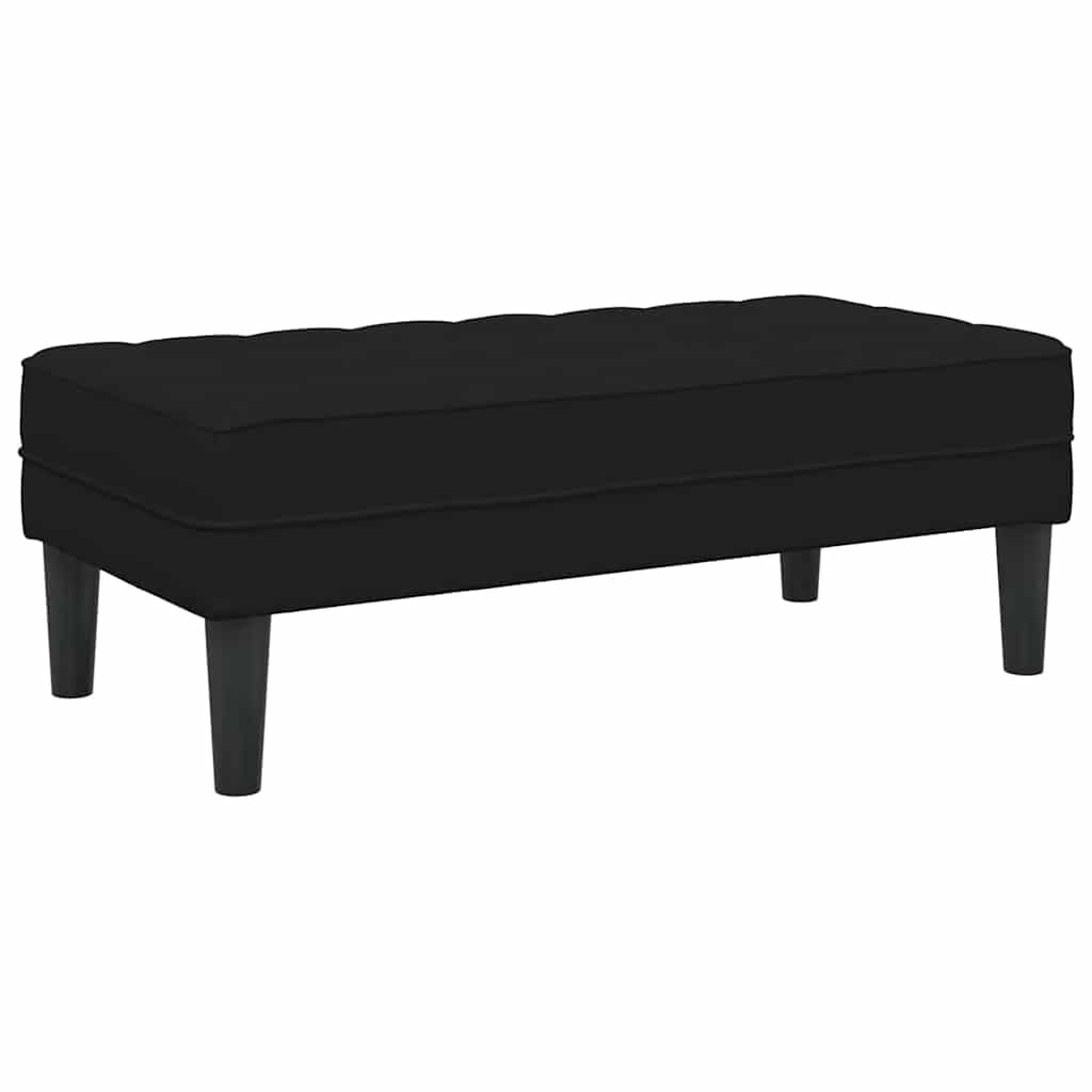 klupa s jastukom Crna 113 x 57 x 39 cm Baršun