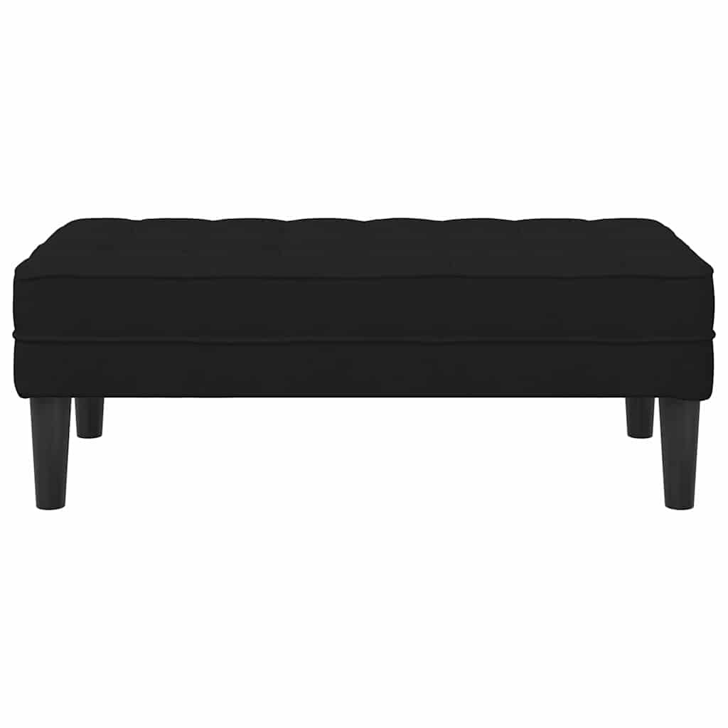 klupa s jastukom Crna 113 x 57 x 39 cm Baršun